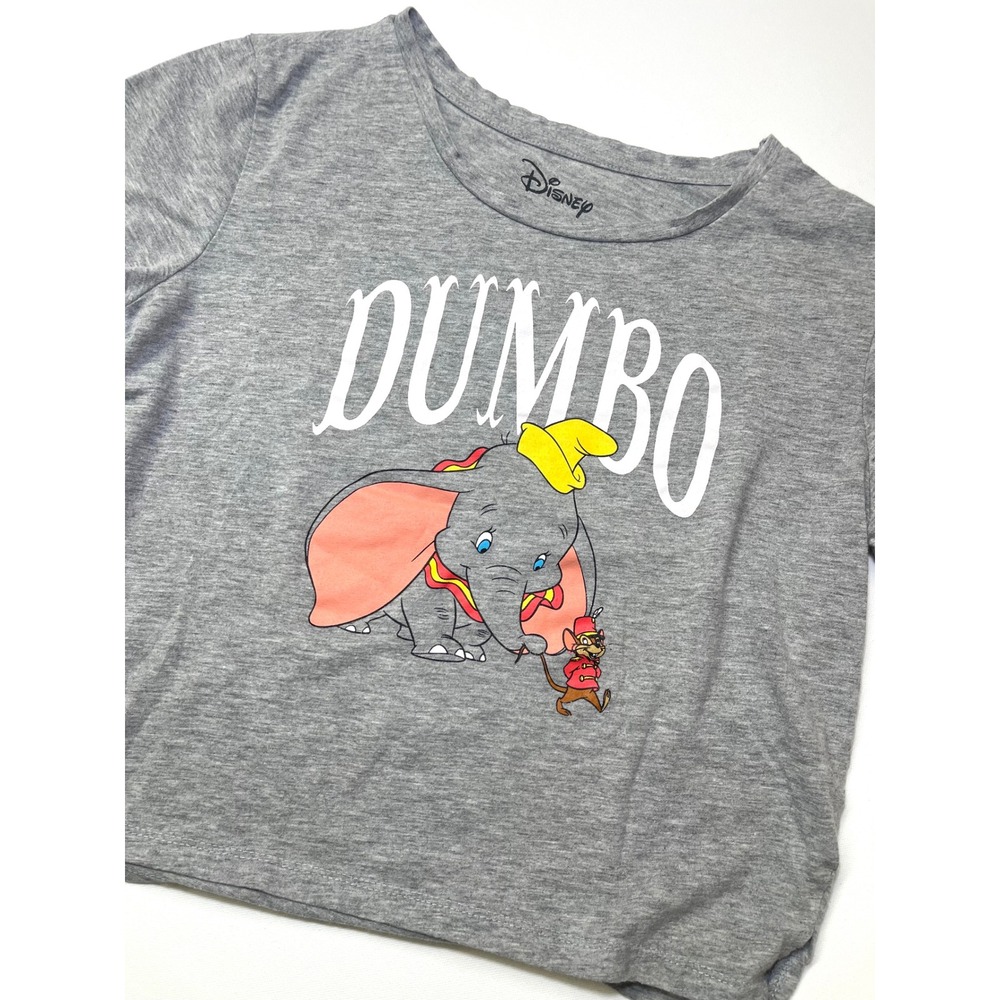 Disney Dumbo Graphic T-Shirt Gray Short Sleeve Scoop Neck Medium RN71868 0367